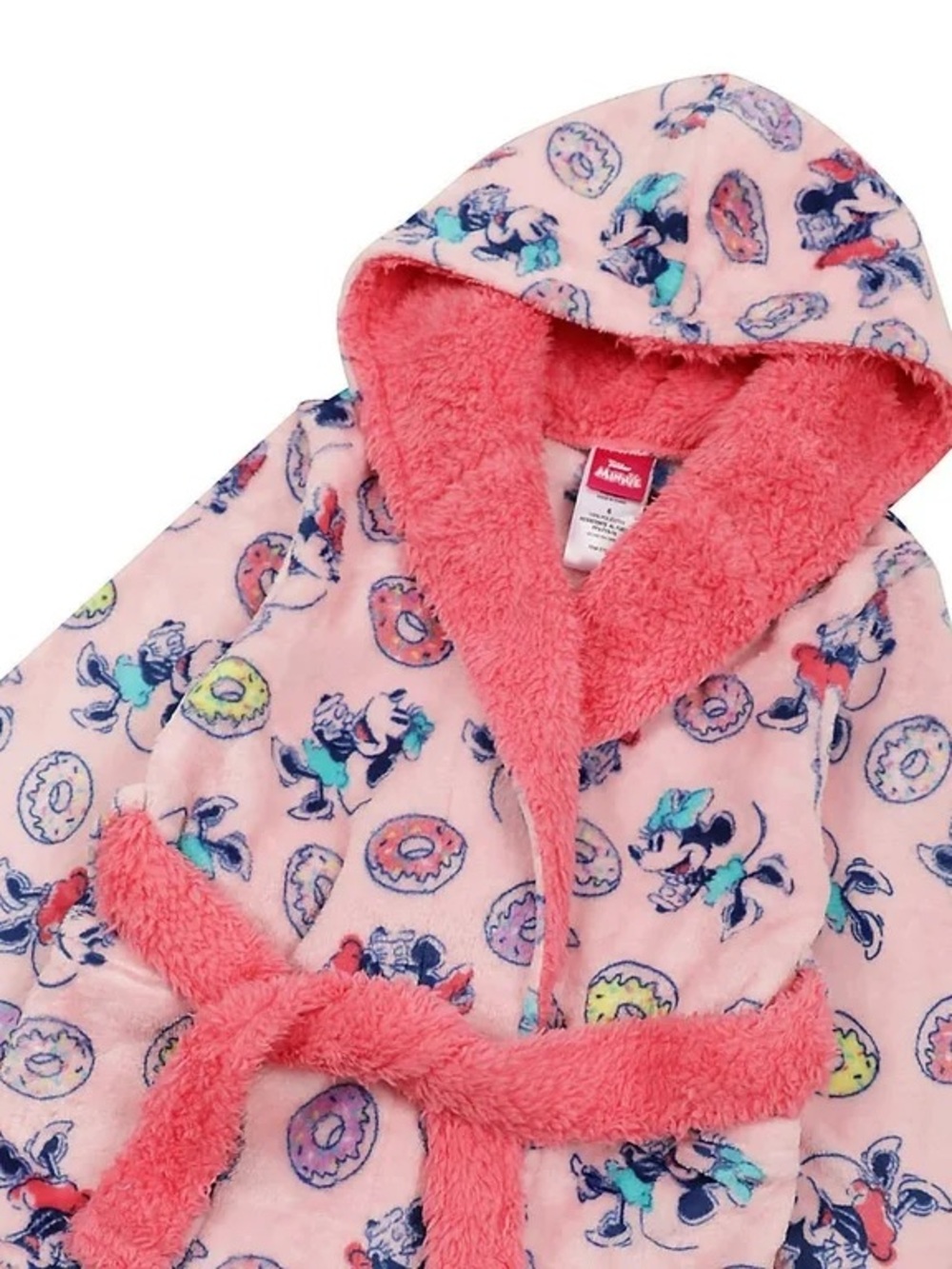 Disney Pink Minnie Mouse Hooded Kids Pajama Robe